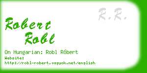 robert robl business card